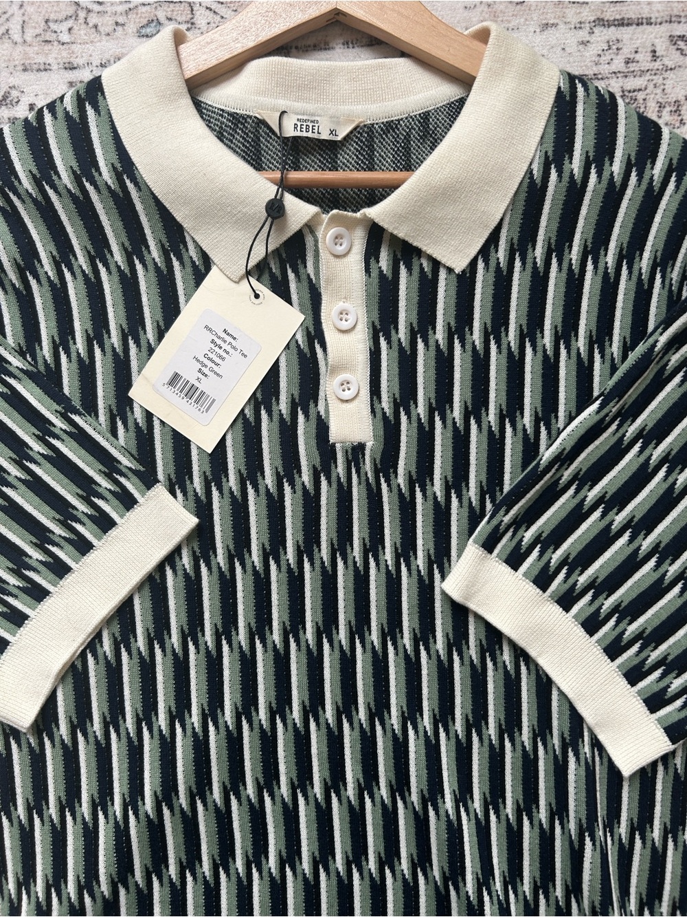 NWT Men’s Polo Knit Tee Rebel RRCharlie in Hedge Green | Size XL